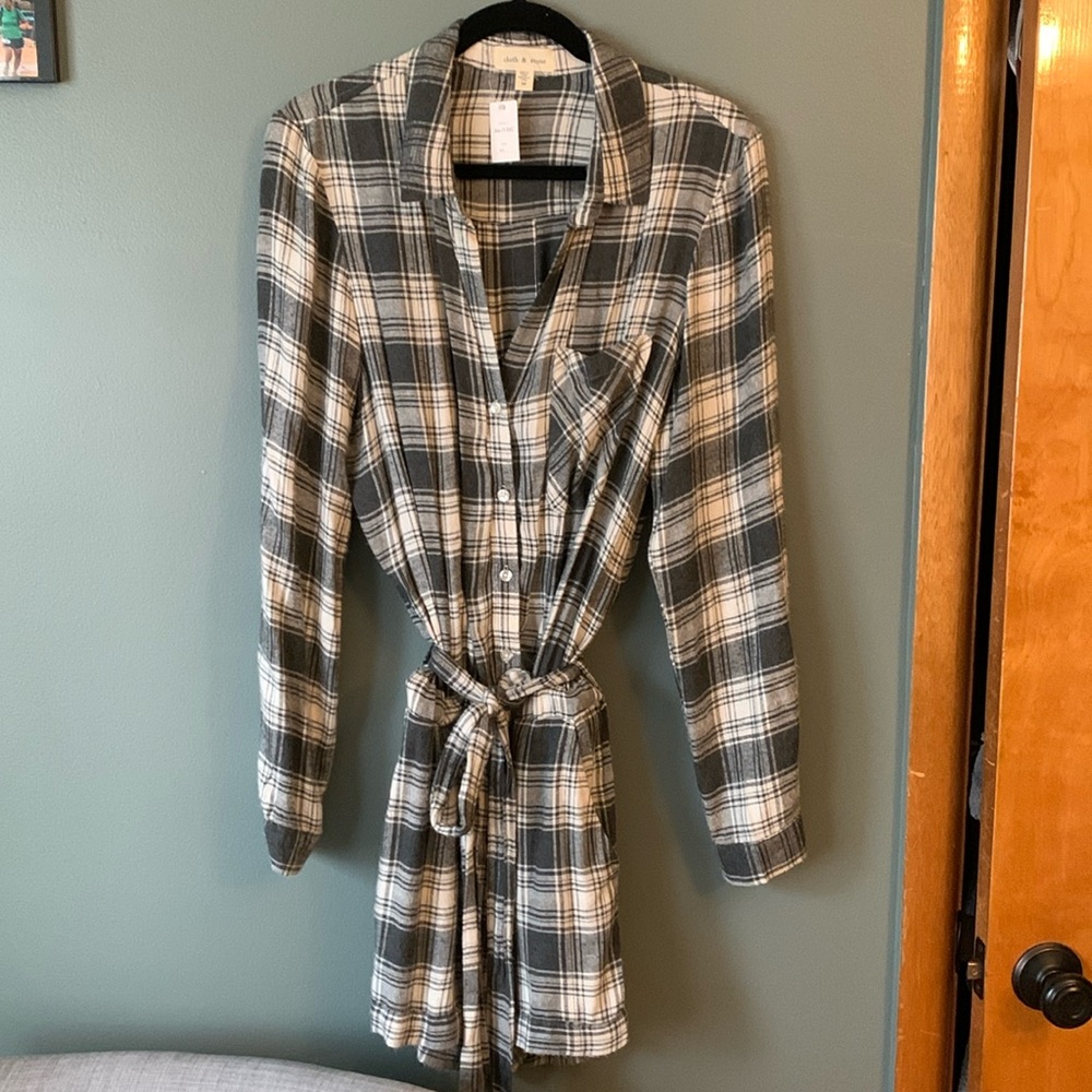 Flannel shorts jumper from Anthropologie